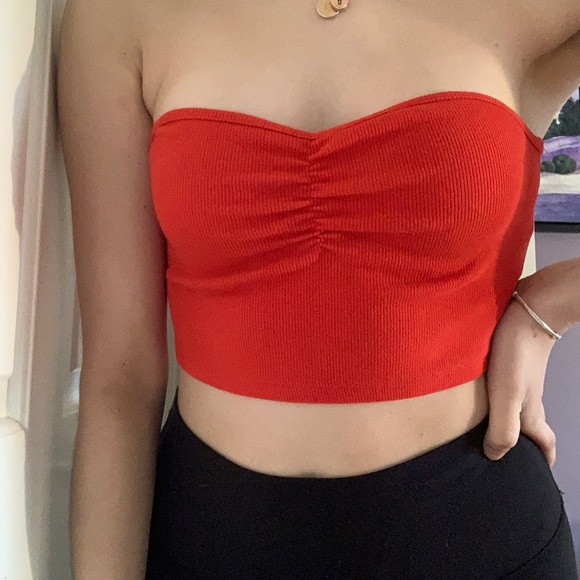 Zara red tube top. - Picture 2 of 3